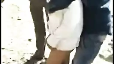 Cheating girlfriend is caught fucking outdoor with lover, Desi mms XXX sex