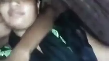 Guy squeeze his cousin sister boobs n kisses her