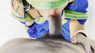 Rajasthani lady gives a desi blowjob in a hotel room