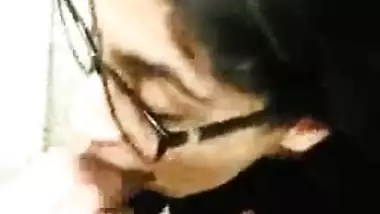 Public bathroom sex video of a NRI girl giving blowjob